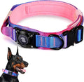 2026 Upgrade Waterproof AirTag Dog Collar, Military Tactical Dog Collar with AirTag Holder, Comfortable Control Handle and Metal Buckle, GPS Dog Collar Holder for Medium to Large Dogs (Snow Cone,XL)