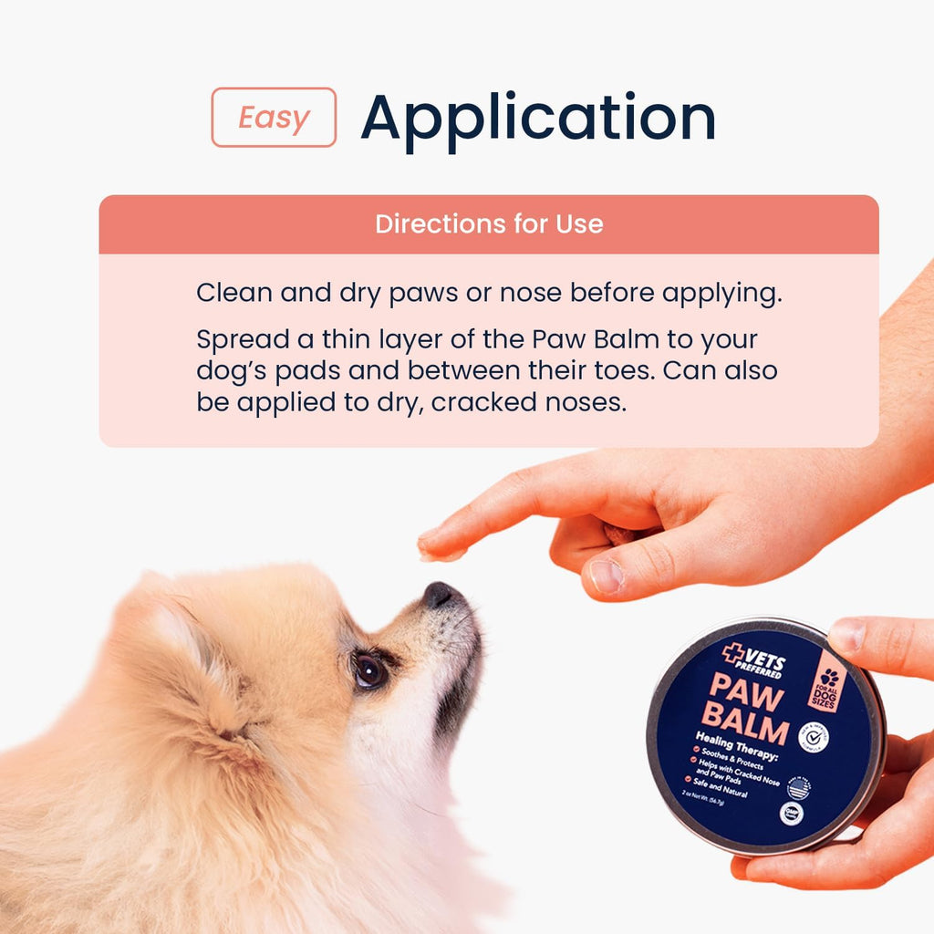 Dog Paw Balm & Nose Balm - Protects, Heals & Moisturizes, 2 oz | Soothes cracked paw pads & dry noses, beeswax, shea butter & vitamin E, safe if licked, made in USA
