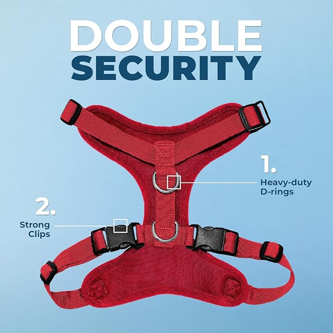 Voyager Step-in Pet Harness - All Weather Mesh, Adjustable Step in Harness for Cats and Dogs by Best Pet Supplies - Red, S