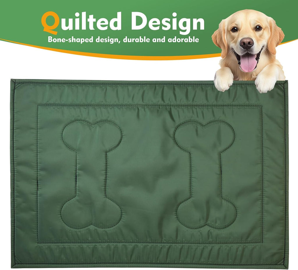 Chew Proof Indestructible Dog Crate Pad,Large (28"x41"),Green | Durable,for Aggressive Chewers,Tough,chew resistant, non chewable,Machine Washable & Waterproof,Indoor Outdoor