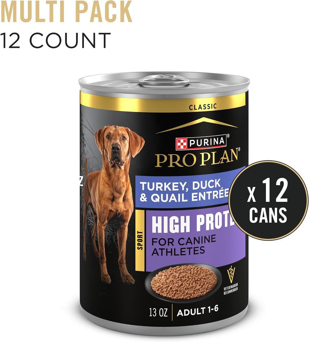 Purina Pro Plan Sport High Protein Dog Food Turkey, Duck and Quail Entree Wet Dog Food - (Pack of 12) 13 Oz. Cans