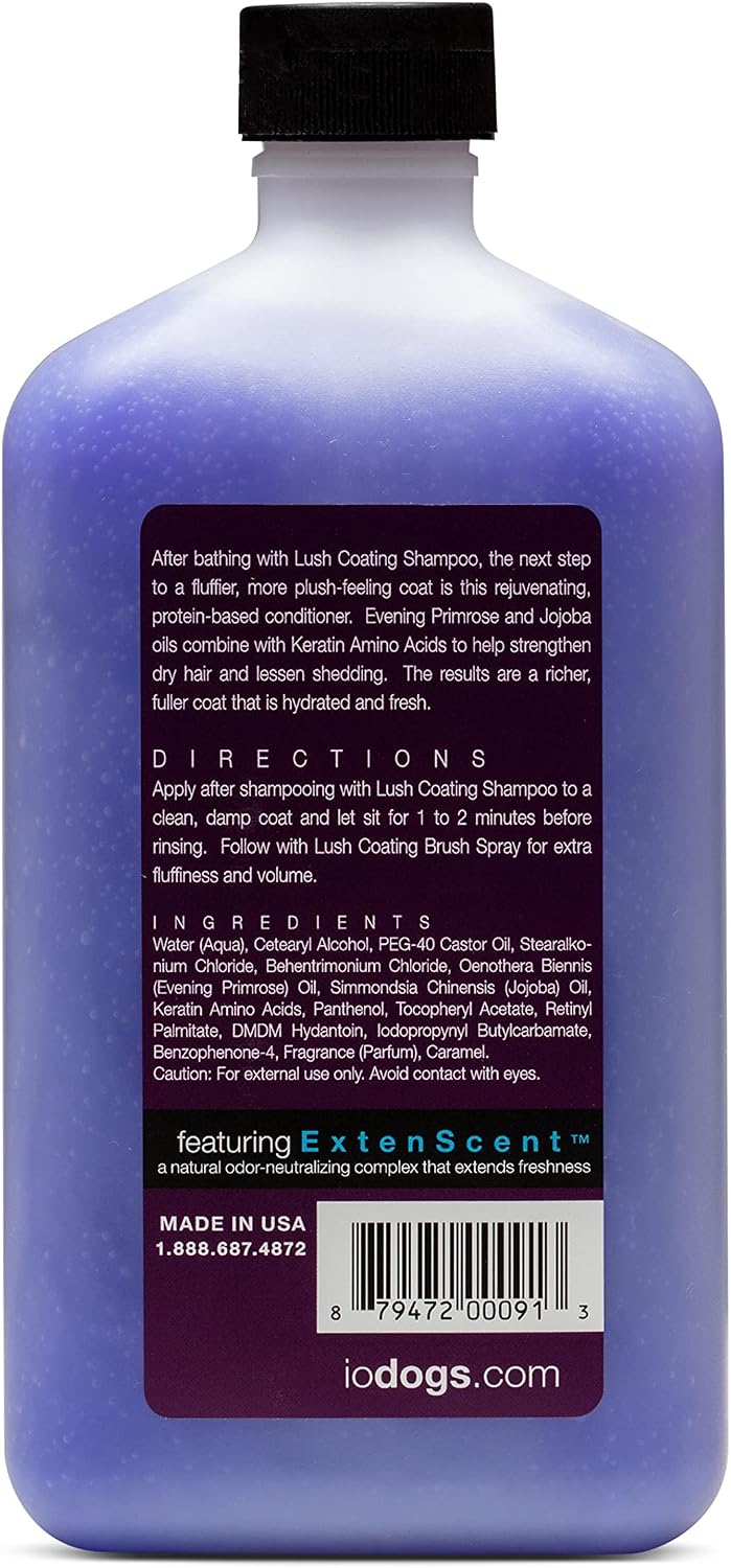 Isle of Dogs - Everyday Elements Lush Coating Conditioner For Dogs - Violet + Sea Mist - Pet Conditioner With Evening Primrose & Jojoba Oil For A Fuller Coat - Made in the USA - 16.9 Oz,Purple,710
