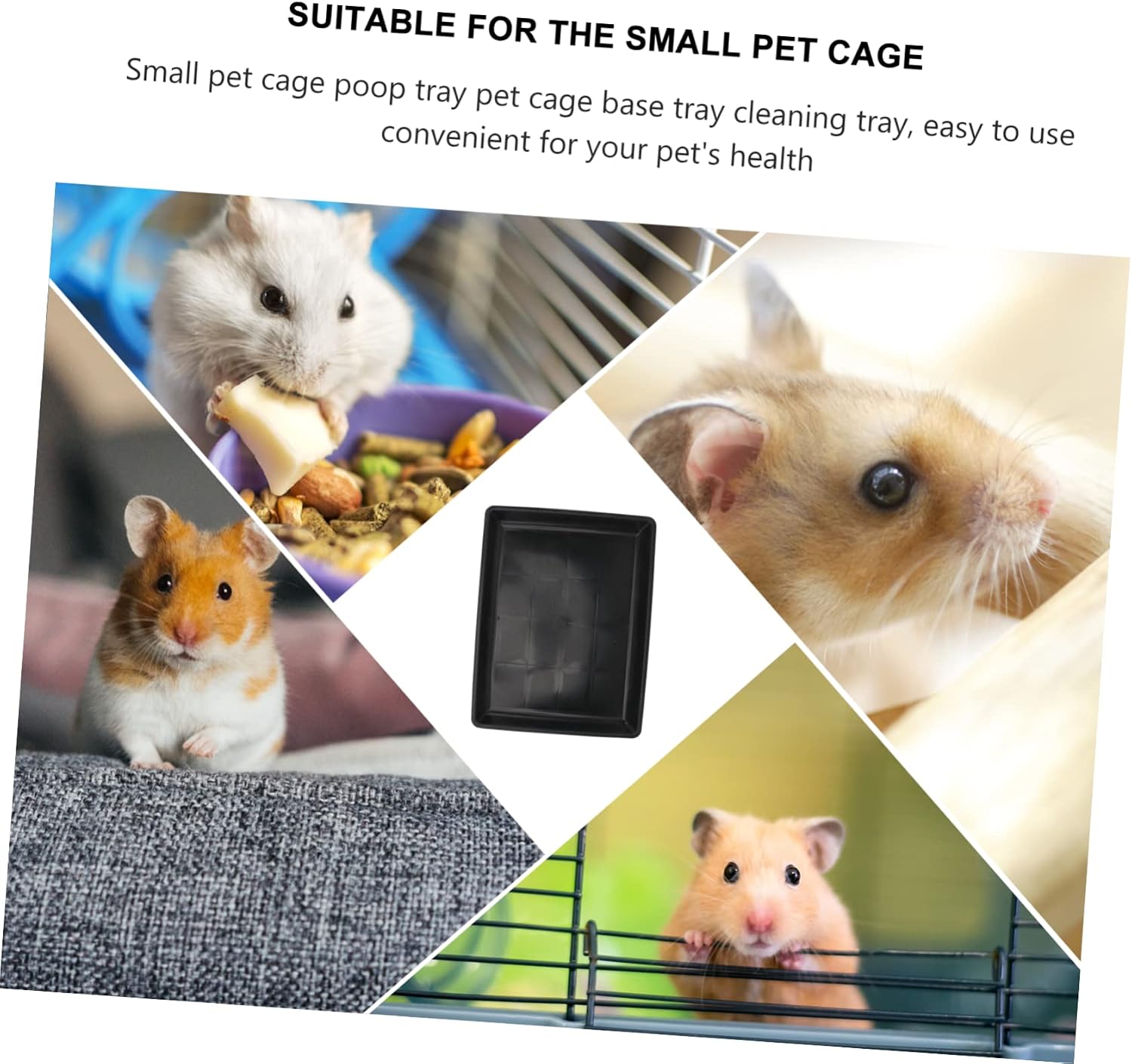 UKCOCO 1pc Rabbit Cage Manure Tray Pet Crate Tray Rabbit Pan If Rabbit Cage Liner Indoor Large Droppings Replacement Pan Removable Dog Cage Plastic Tray for Dog Crate Black