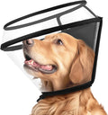Dog Cone Collar for After Surgery,Transparent Dog Cones Alternative for Small Large Medium Size Dogs,Adjustable Depth Pet Recovery Collars,Elizabethan Collar for Dogs Stop Licking Wound(XXL)