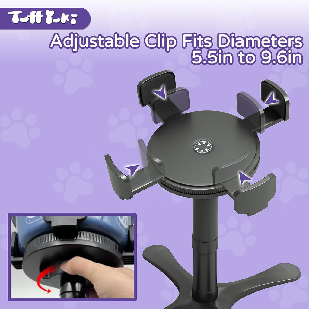 Raised Food Bowl for Dogs,Tilted Pet Feeder Stand,Non Slip Dog Bowls Stand,Dog Food Bowl Stand，for Small Medium Dogs,Adjustable for 5.5"-9.6" Bowls，Heavy-Duty Plastic，(Black, 1-Pack)