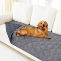 Smiry Waterproof Dog Bed Cover Blanket 40x90, Soft Reversible Pet Blanket, Washable Leakproof Cats Dogs Couch Cover for Sofa, Couch, Furniture, Grey/Dark Grey