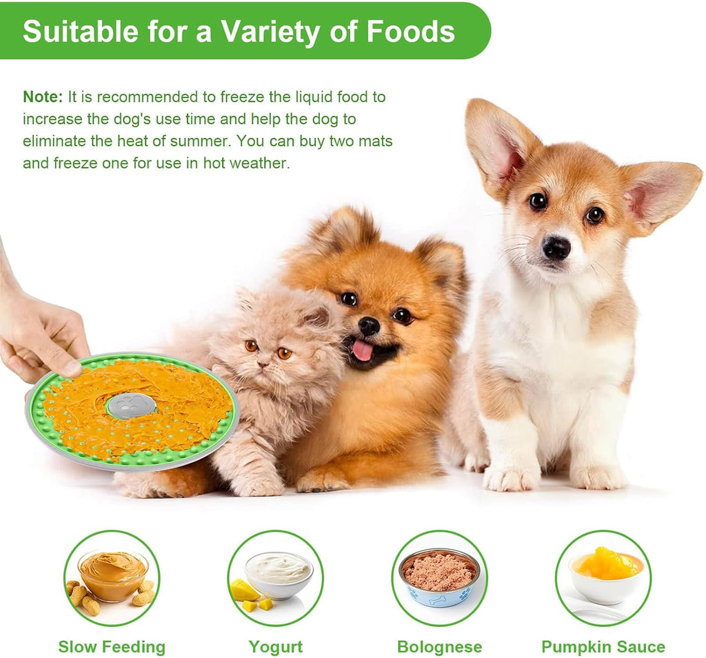 Lick Mat for Dogs Crate, Dog Lick Pads Slow Feeder, Lick Pad Crate Training Toy Crate Lick Plate, Very Suitable Peanut Butter, Treats Yogurt, Bolognese, for Boredom Relief Licking Pad