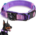 2026 Upgrade Waterproof AirTag Dog Collar, Military Tactical Dog Collar with AirTag Holder, Comfortable Control Handle and Metal Buckle, GPS Dog Collar Holder for Medium to Large Dogs (90s Retro,M)