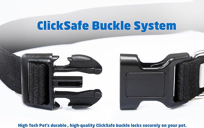 MS-5 Automatic Pet Door Collar, Genuine High Tech Pet Brand Dog Collar for Power Pet Doors - Deluxe Strap (Black, Medium) - DC-BLK-MS5-M