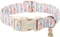 Easter Dog Collar for Large Dogs - Pastel Bunny Easter Collars for Female Dogs, Cute Spring Girl Dog Collar, Lightweight Adjustable Cartoon Holiday Pet Collars L
