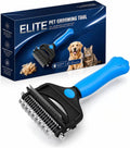 Deshedding Dog Brush，3-in-1 Pet Pro Grooming Tool，Dogs & Cats | Blue Undercoat Rake for Dogs，Ultimate Dematting Comb & Deshedding Brush for Cats and Dogs, Perfect for Shedding & Detangling