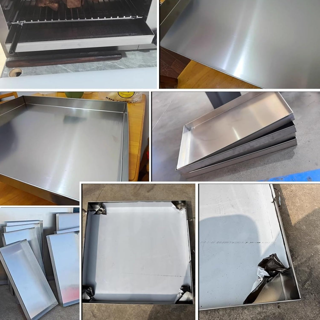 Stainless Steel Replacement Tray for Dog Crate Pet Cage Floor Pan Condensate Pan Welded Water Tight Leak Chew(100x60cm(39x24in)) 90x60cm(36x24in)