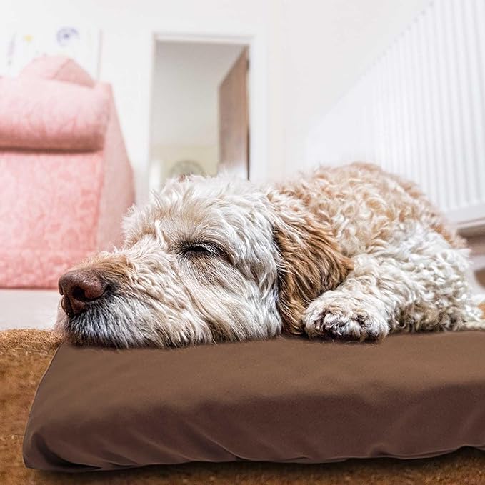 Dog Bed Cover Waterproof Replacement Machine Washable Covers for 20x15 Inch Dog Bed Heavy Duty Scratch Resistant Mattress Protector Pet Bed Cover Only Brown