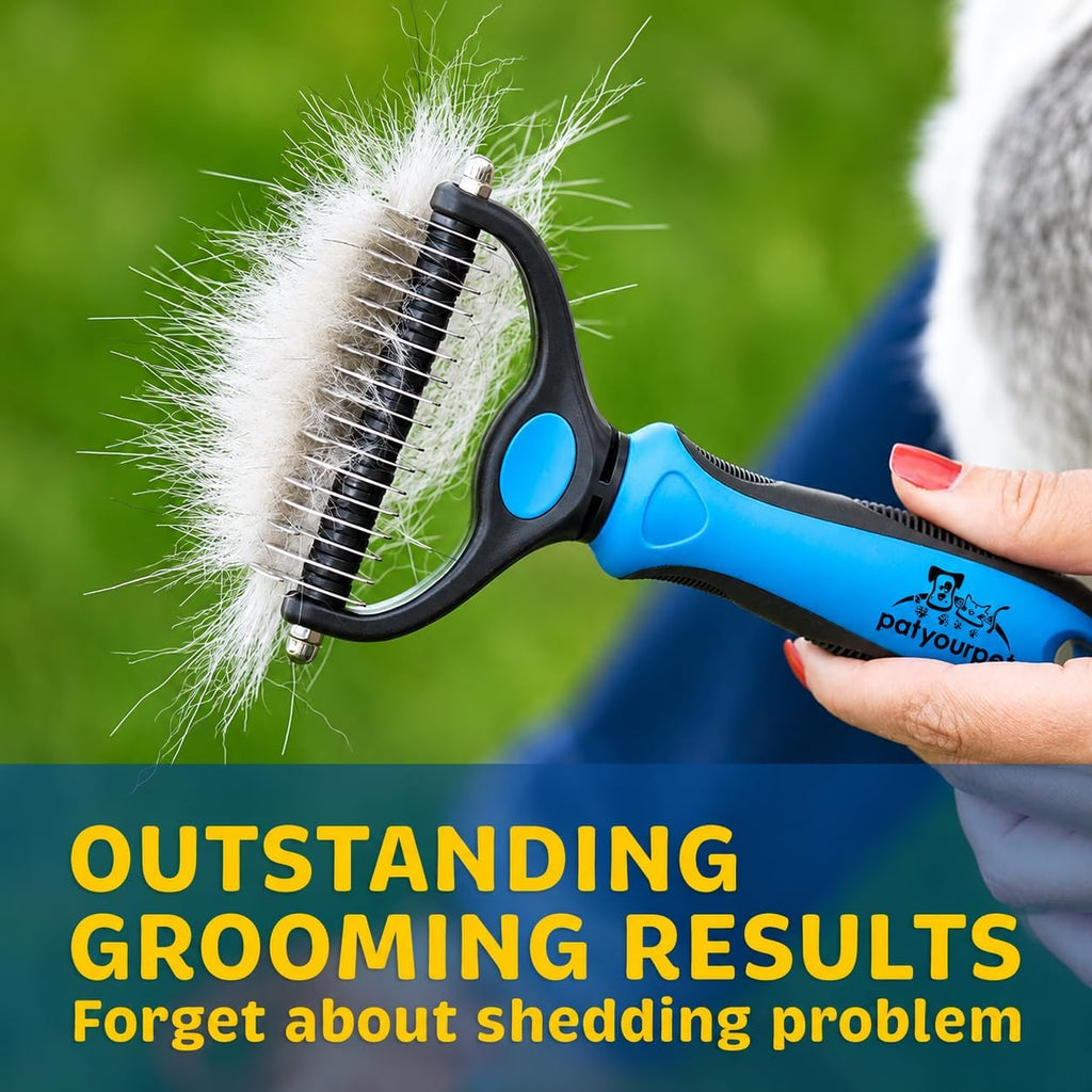 Dematting comb for dogs, Shedding, undercoat Rake, Dog Brush, Cat brush, for shedding, Deshedding brush for dogs, Cat brushes, for Shaggy or Low hair Dogs & cats Double sided