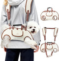 Hands Free Dog Backpack Carrier for Small Dogs, Yorkie Shoulder Carrier Sling Backpack Carriers Dog Lift Harness Portable Breathable Pet Carrier Backpack for Small Puppies (M, 8.8-14.3lbs)