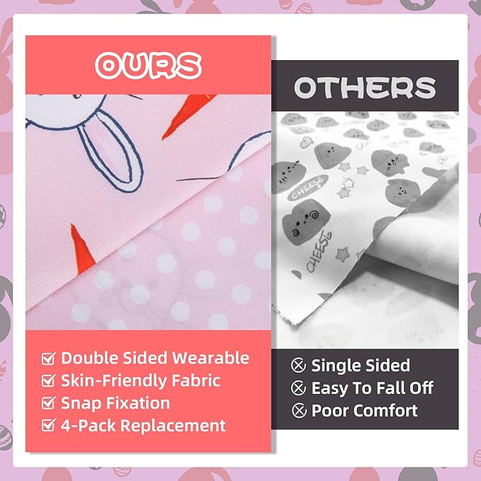 PAWCHIE Easter Dog Bandanas 4 Pack, Reversible Dog Party Triangle Scarf Bibs, Pet Holiday Costume with Adjustable Snaps, Multiple Christmas-Themed Patterns for Medium Dogs Puppy,Cats Pets,L