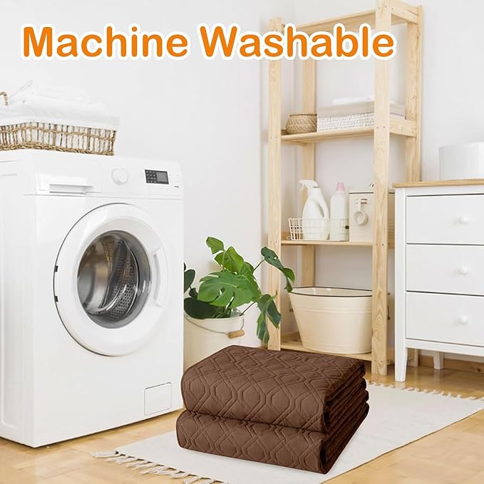 hyha Waterproof Dog Bed Blanket, Soft Pet Blankets, Waterproof Couch Cover for Dogs, Reversible Sofa Covers Washable for Furniture (30x53 Inch, Brown/Brown)