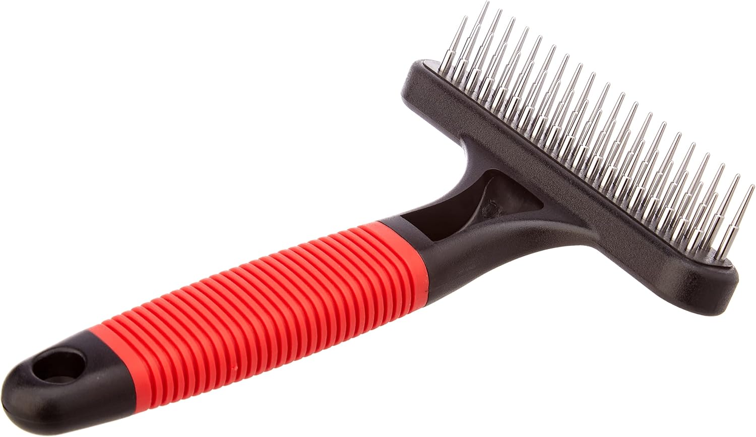 Ferplast 2-in-1 Comb for Dogs and Cats, Medium and Long Hair, Rounded Rotating Anti-Irritation Teeth and Non-Slip Handle