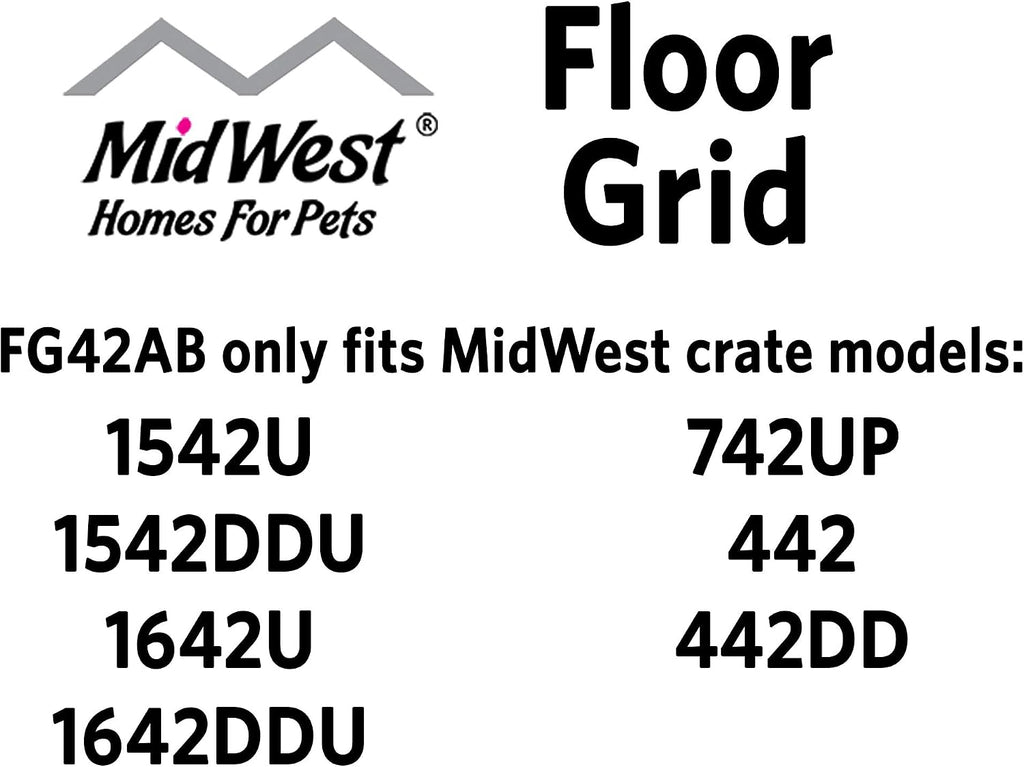 MidWest Homes for Pets Floor Grid for Dog Crate | Elevated Floor Grid Fits Midwest Folding Metal Dog Crate Models 1542U, 1542DDU, 1642U, 1642DDU, 742UP, 442, 442DD