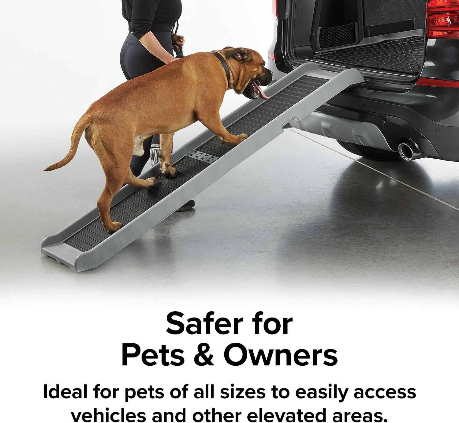 WeatherTech PetRamp - Non-Slip, Portable Dog Ramp for Large Dogs to 300 Pounds, 67" x 15" - Traction Grip Ramp, Easy Access for Pets to Car, SUV, Truck, Bed, Couch & Other Home Areas