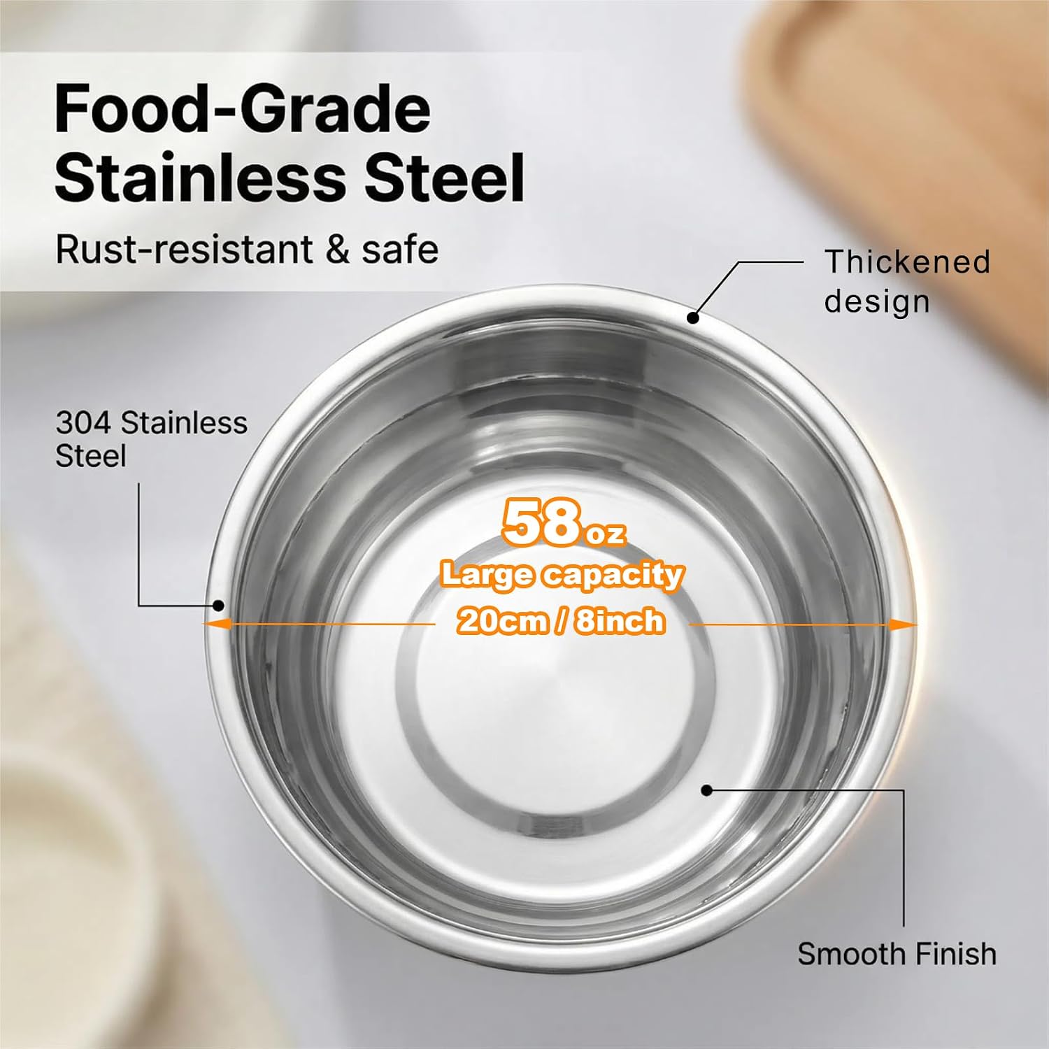 Foldable Elevated Dog Bowl Holder with 2 Large 58oz Stainless Steel Bowls, 10.2" Tall Raised Dog Bowl Stand for Medium/Large Breeds with Silicone Mat, Indoor and Outdoor Use