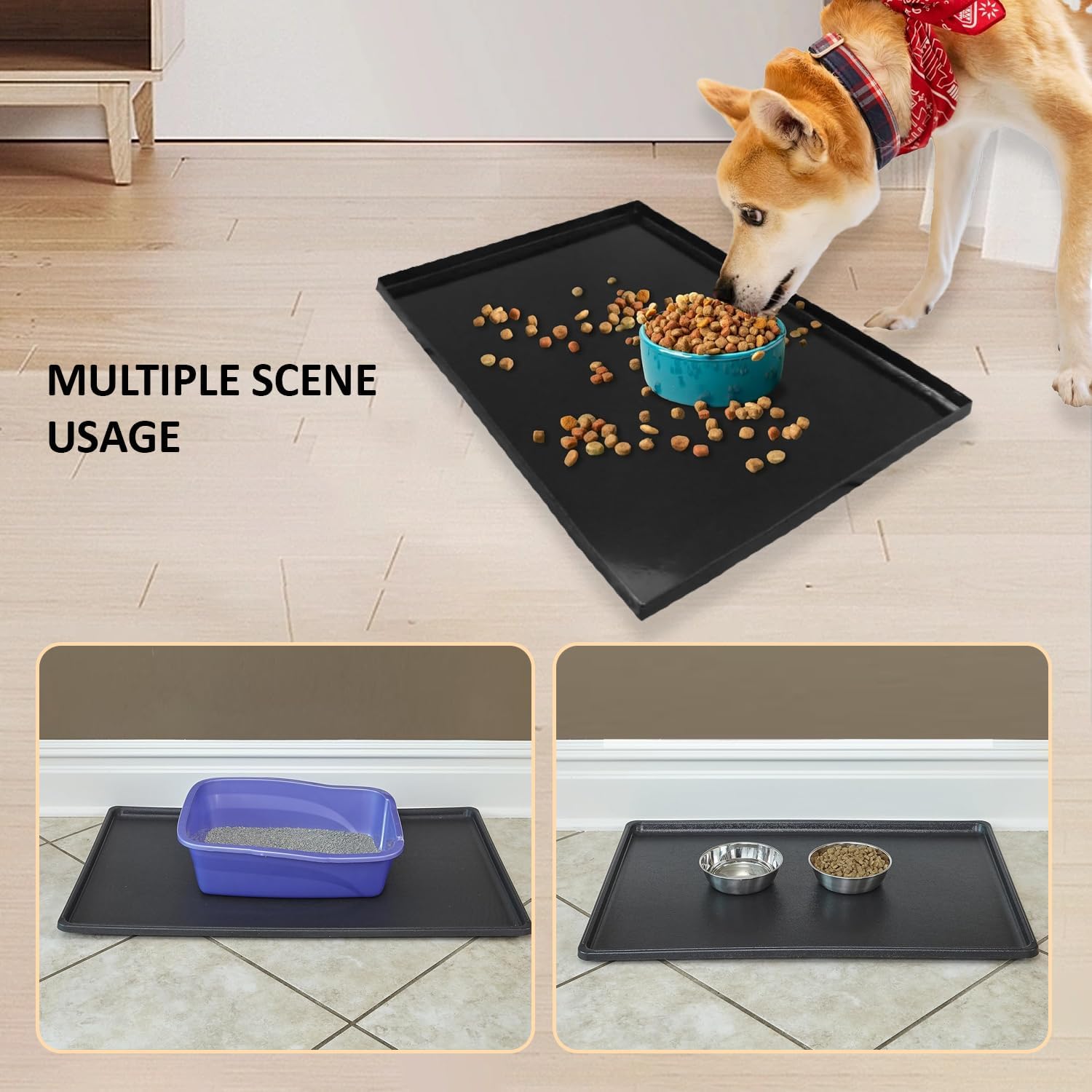 Replacement Tray for Dog Crate Pans Large 30 Inch Plastic Bottom Pan for Pet Kennel Crate Liner Trays (30 inch)