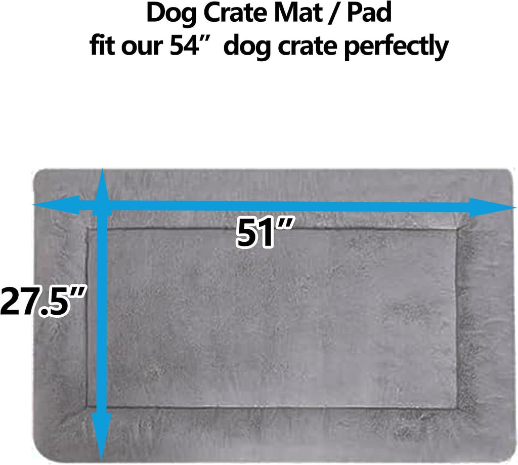 Dog Crate 51X27 Inch Mat Pad for 54" Heavy Duty Dog Crate Kennel Cage Medium/Large Dogs