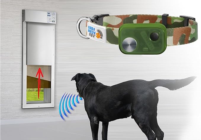 MS-5 Econ Series Automatic Pet Door Collar by High Tech Pet Brand - Value Priced Dependable Performance - Waterproof - Rugged - Battery Included - USA Support (Camo)