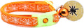 Halloween Cat Collar with Bell | Safety Breakaway Collar | Adjustable Large Size or Kitten Collar (Glow Spiderweb on Orange, Small(10lbs & Less))