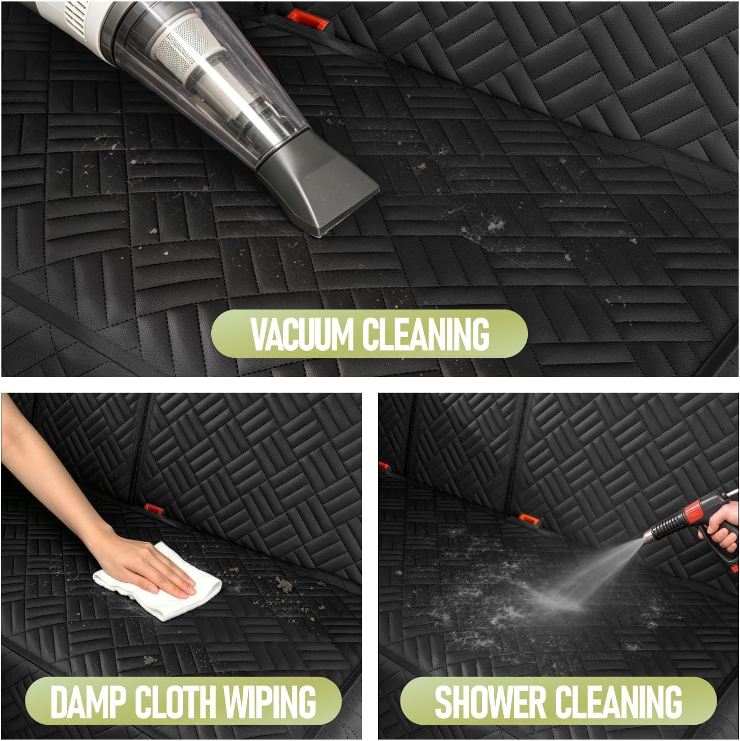 Dog Car Seat Cover for Back Seat, Waterproof 600D Oxford Protector | Non Slip Scratch Resistant Bench Cover, Easy to Clean, Fits Compact Cars/SUVs, 52 Inch, for Travel and Daily Use