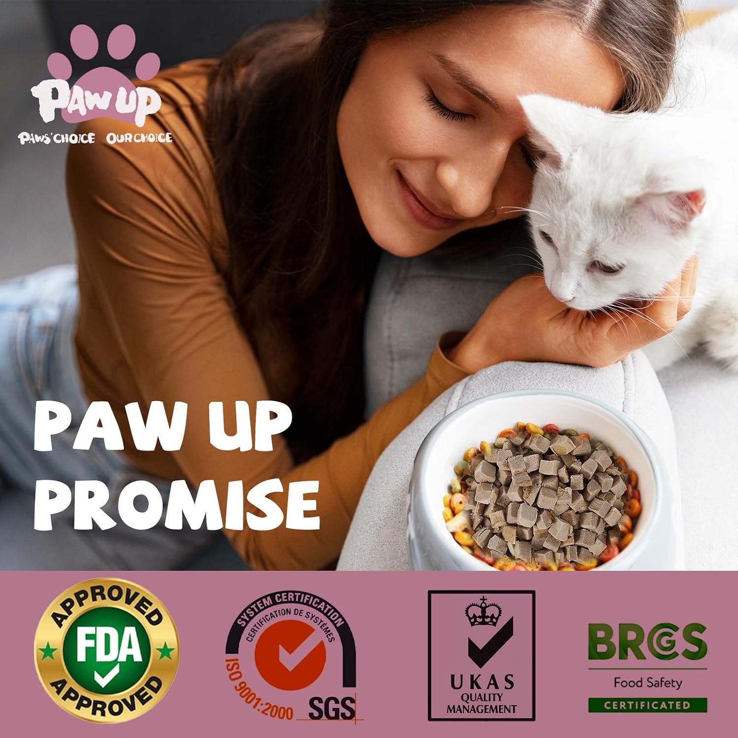 PAWUP Freeze Dried Duck Treats for Cats Dogs, Rawhide Free Freeze-Dried Raw Food Topper, High Protein, Gluten&Grain Free, 2.1oz