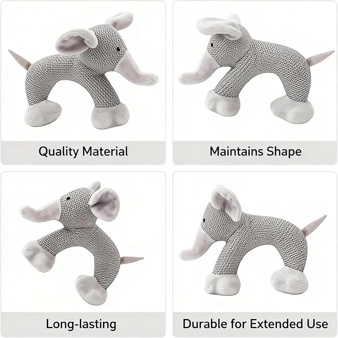 Linen Safari Companions, Squeaky Dog Chew Animals, with Durable Linen Material, Durable and Resistant to Chewing, for Relieve Dog's Boredom (Dog+Monkey)