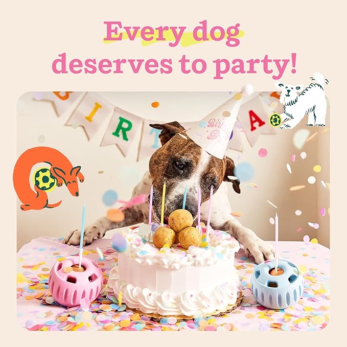 WOOF Pupsicle Birthday Pops - Healthy Dog Treats - Pre-Made Pupsicle Refills - Wholesome Ingredients - Naturally Sweet - Cake-Flavored Birthday Treat for Dogs - XL