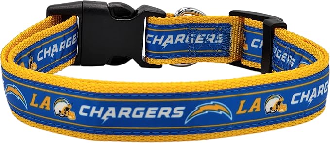 NFL PET Collar Los Angeles Chargers Dog Collar, Large Football Team Collar for Dogs & Cats. A Shiny & Colorful Cat Collar & Dog Collar Licensed by The NFL