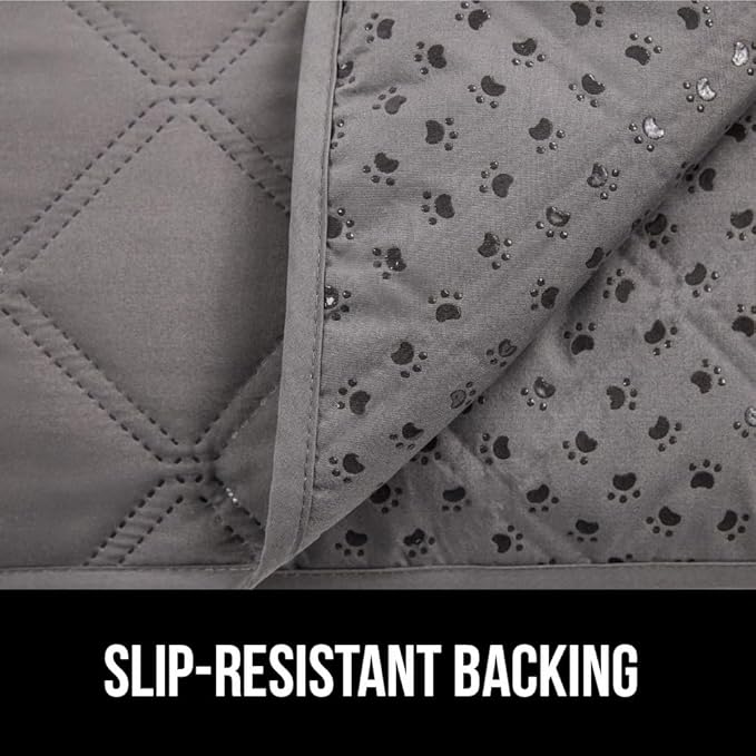 GORILLA GRIP Waterproof Bed Cover for Dogs, 82x68, Gripped Slip Resistant Backing, Leak Proof Washable Dog Blanket Covers Sofa, Couch, Sectional, Crate, Car, RV Seats, Pet Puppy Essentials, Charcoal