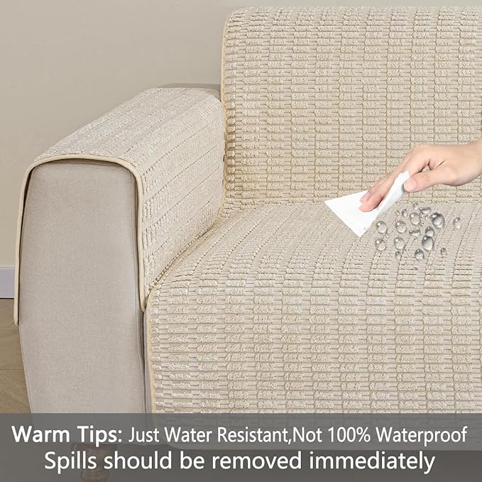 Muamar Dog Bed Cover Sofa Protector,Anti Slip Waterproof Sofa Covers for Living Room Couch Covers,Sofa Mat,Seat Cover,Dog Mat,Pet Pad for Furniture 1 Piece (60x70 inch, Cream White)