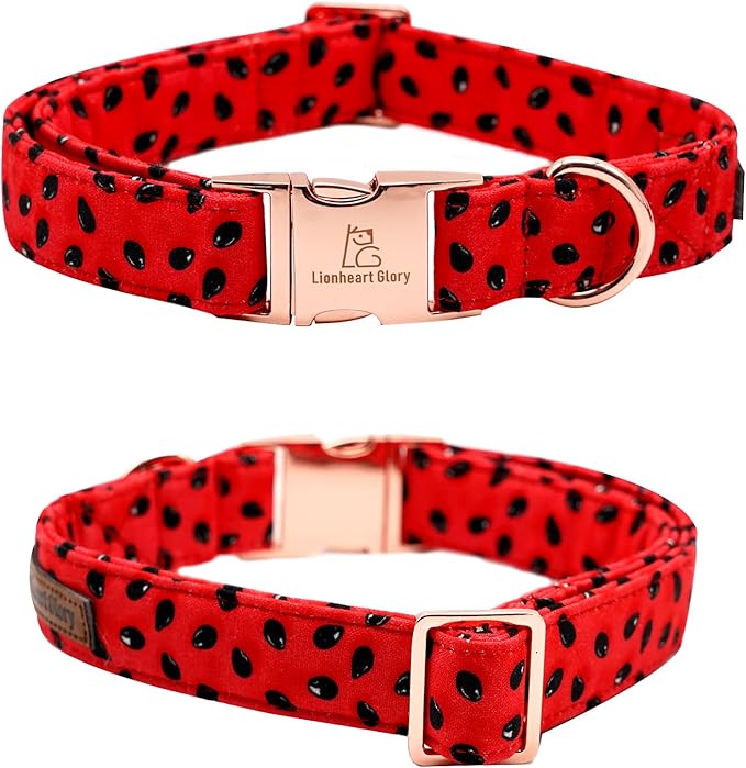 Lionheart glory Dog Collar, Watermelon Dog Collar with Bow, Summer Dog Bowtie Collar Cute Pet Collar Gift for X-Small Puppy and Cat