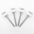 Vmaisi 8MM Pressure Gates Threaded Spindle Rods 4 Pack | Baby Gates Accessory Screw Bolts Kit Fit for All Pressure Mounted Walk thru Gates