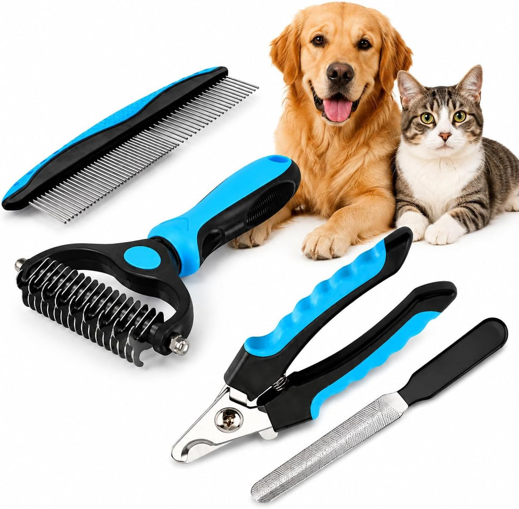 Dematting comb for dogs, Shedding, undercoat Rake, Dog Brush, Cat brush, for shedding, Deshedding brush for dogs, Cat brushes, for Shaggy or Low hair Dogs & cats Double sided