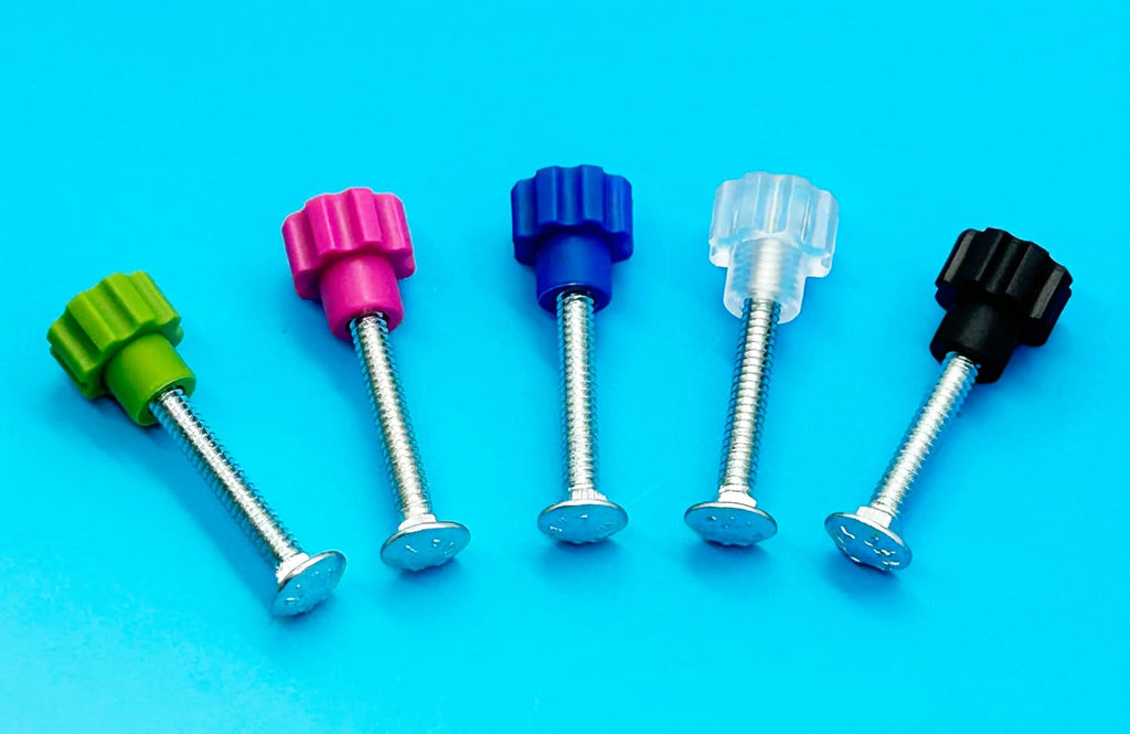 Pet Carrier Fasteners - Blue 16 Pack (Short 7/8" Bolts)