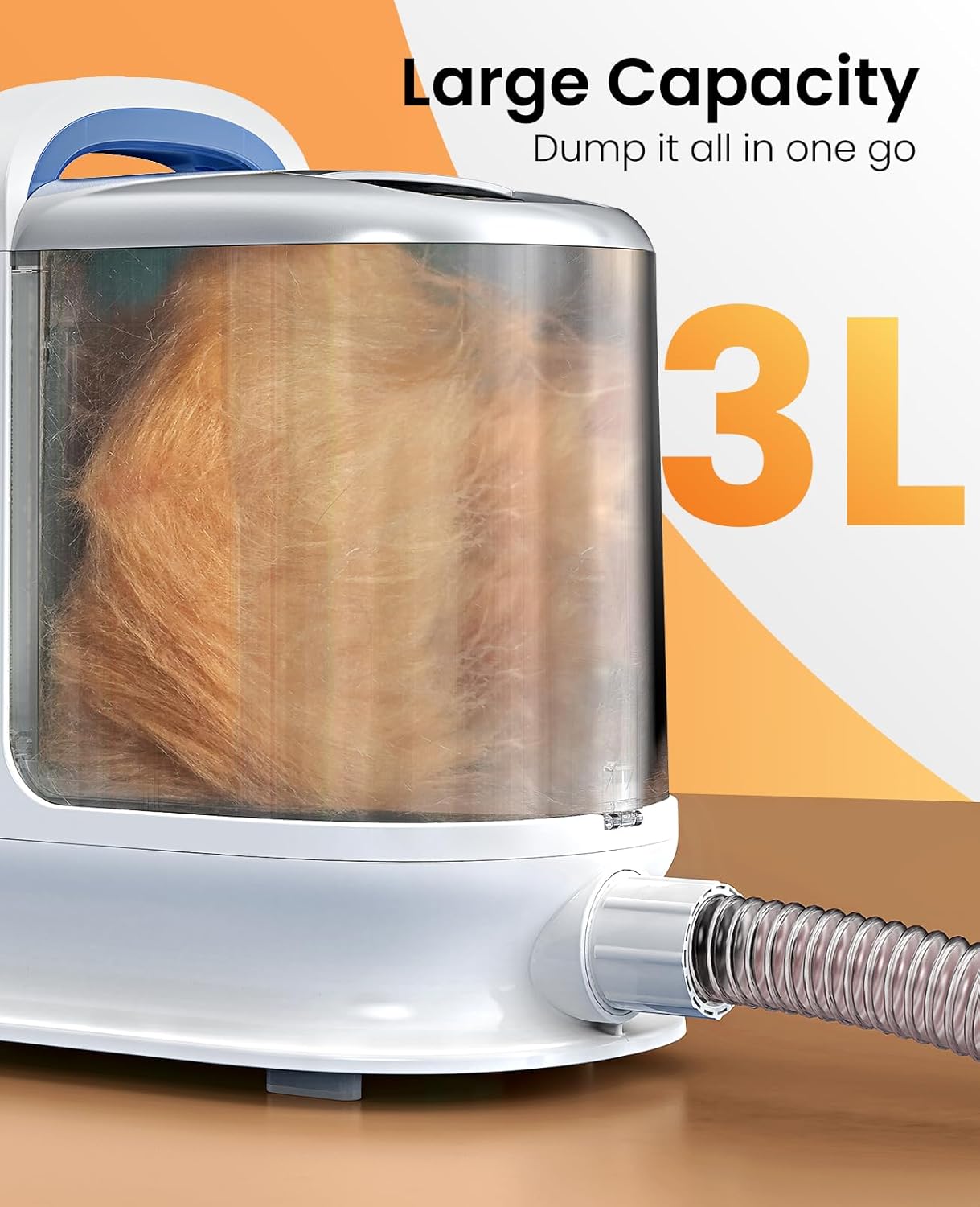 oneisall Dog Grooming Vacuum Kits with Clipper | Exatra Large 3L Dust Cup,13KPa 3 Suction,Clipper,Nail Grinder & Shedding Brush 7 in 1 Grooming Kits,Low Noise,BM3