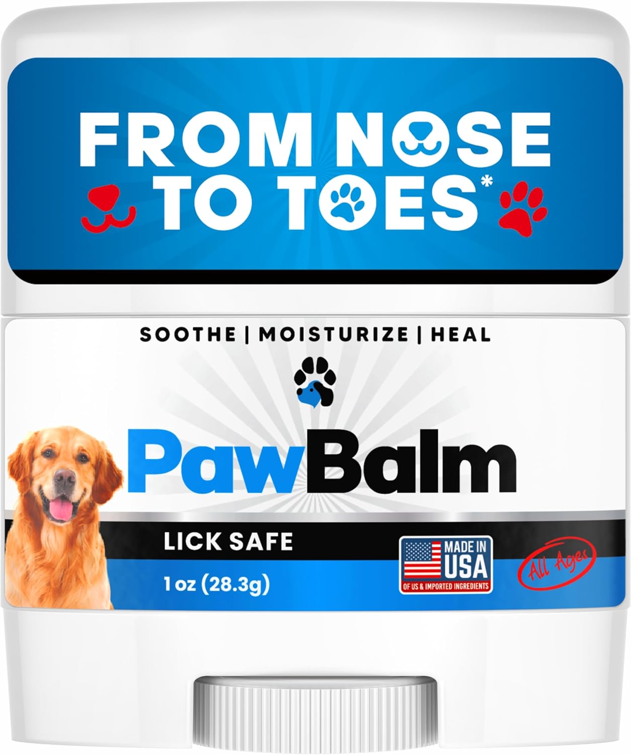 planopaws Lick Safe Dog Paw Pad Balm 1 Oz - Soothe & Heal Dry Cracked Paws - Dog Nose Balm - Paw Protector from Heat Snow Sand - Easy to Use Paw Soother