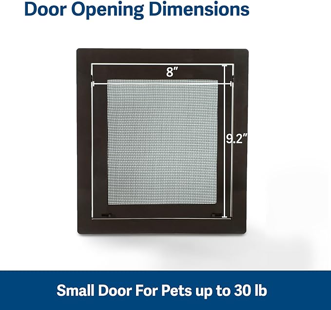 PetSafe Pet Screen Door - Heavy Duty, Tear- & Puncture-Resistant Dog & Cat Mesh Flap - Storm Door Compatible - Small - for Dogs & Cats up to 30 lb