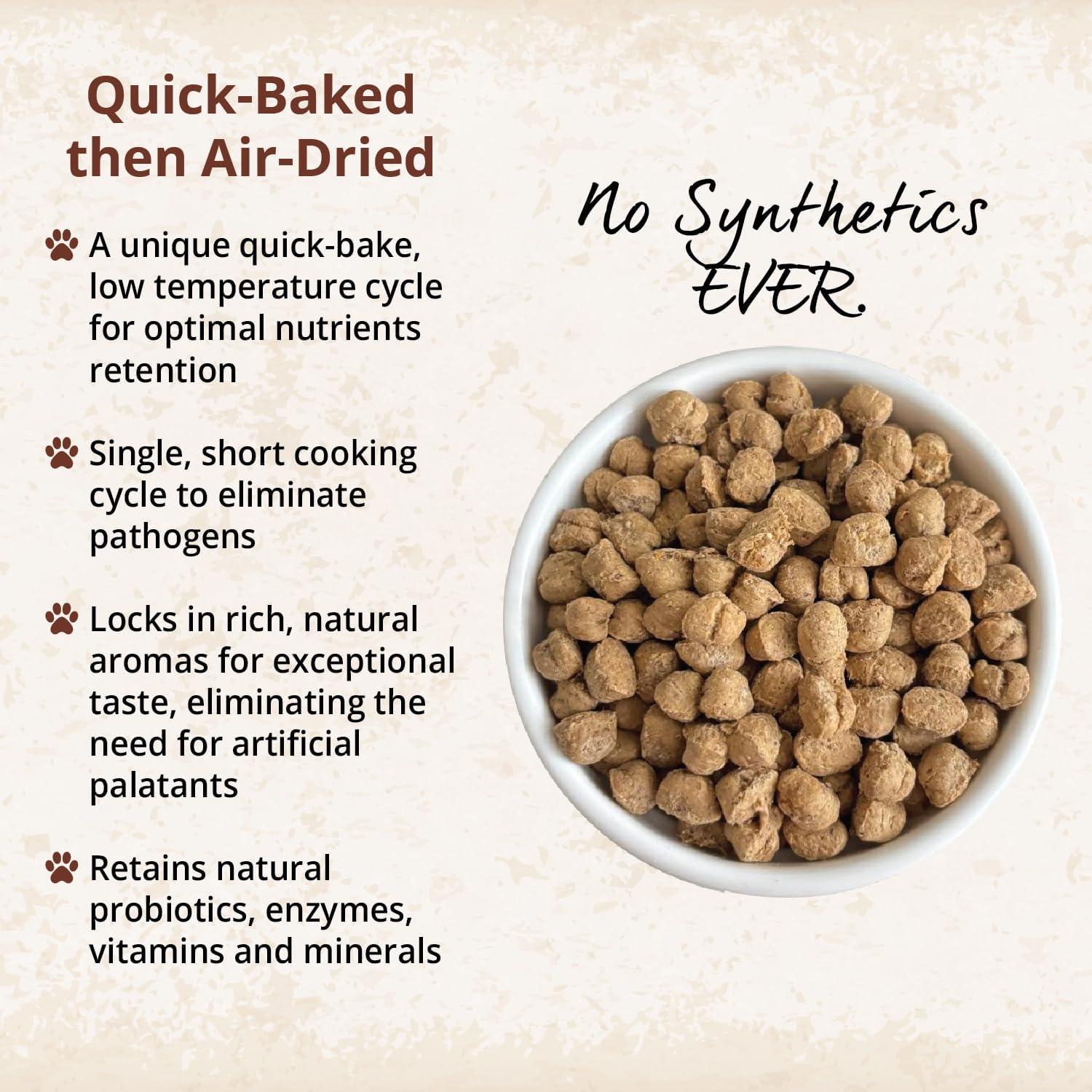 CARNA4 Air Dried Dog Food, Venison Recipe, 5 Pound | Pastured New Zealand Venison & Sprouted Seeds, Quick-Baked & Never Extruded, Easy-Chew, No Synthetic Vitamins or Minerals