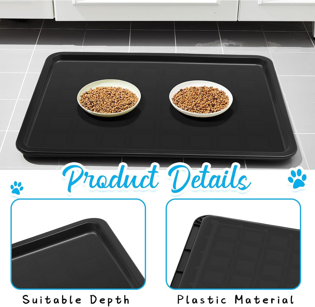 Suzile 4 Pack Heavy Duty Dog Crate Replacement Tray for 42 Inch Wire Dog Crates, Leakproof Plastic Kennel Pan, Thickened Cage Floor Liner, Easy Clean Crate Pan Replacement for Pets, Multipurpose Tray