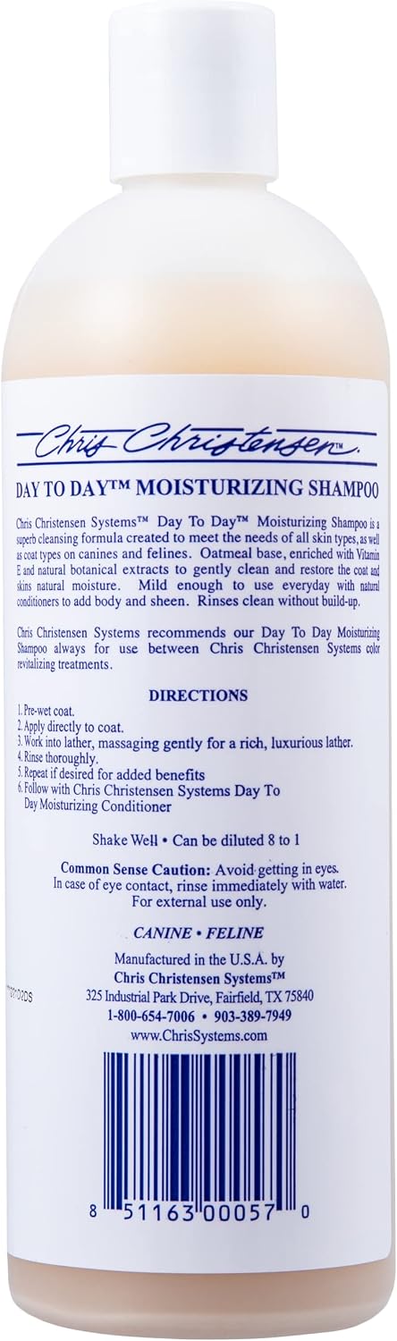 Chris Christensen Day to Day Grooming Bundle - Day to Day Concentrated Dog Conditioner, All Coat Types, Dilutable 8:1, 16 oz - Day to Day Concentrated Dog Shampoo, All Coat Types, Dilutable 8:1, 16 oz