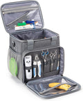 Pet Grooming Bag, Dog Grooming Supplies Organizer Tote Bag, Perfect for Pet Grooming Tool Kit Accessories-Grey