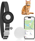 Cat Tracker, Lightweight Pet Tracker for Cats, No Monthly Fee, Waterproof Cat GPS Tracker Compatible with Apple Find My App(Only iOS), Real-Time Tracking, Precise Positioning, Smart Alerts