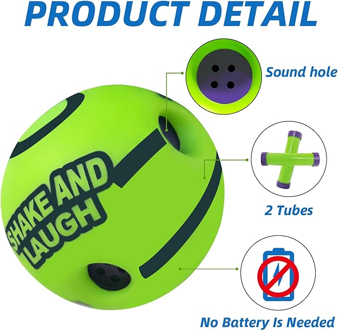 Dog Toys Ball, Interactive Dog Ball, Shaking with Gibbering Sound, for Training & Herding, S, 3.14 in (8 cm)
