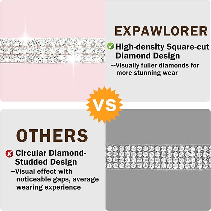 EXPAWLORER Soft Velvet Safe Cat Collars for Girl Cats - Rhinestones Adjustable Collars Breakaway- Chirstmas Cat Clollar Gifts with Bells for Boy Cats Kitty and Small Dogs(XS,Pink)